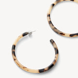 Large Hoops - Blonde Tortoise