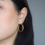 Twisted Hoop Earrings - Gold