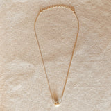 Solitaire Pearl Necklace - Gold