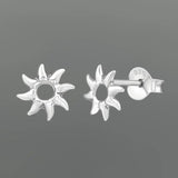 Sunny Sun Stud Earrings - Silver
