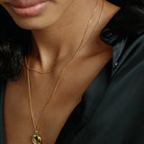 Classic Round Locket Necklace - Gold
