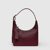 Mini Recycled Leather Shoulder Bag - Mahogany