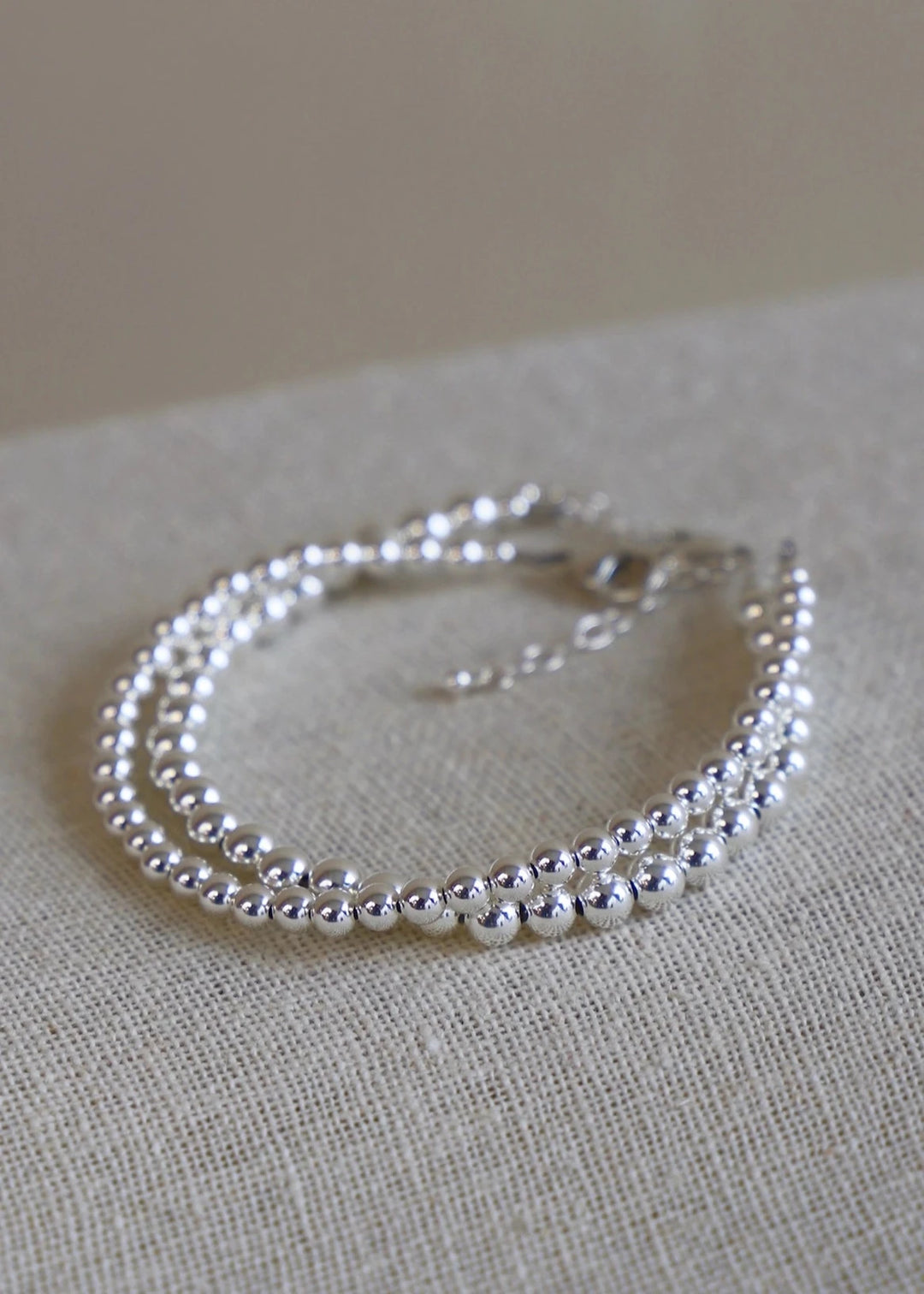 Beaded Bracelet - Silver