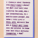 Belated Thank You Card