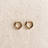 Small Rounded Clicker Earrings - Gold