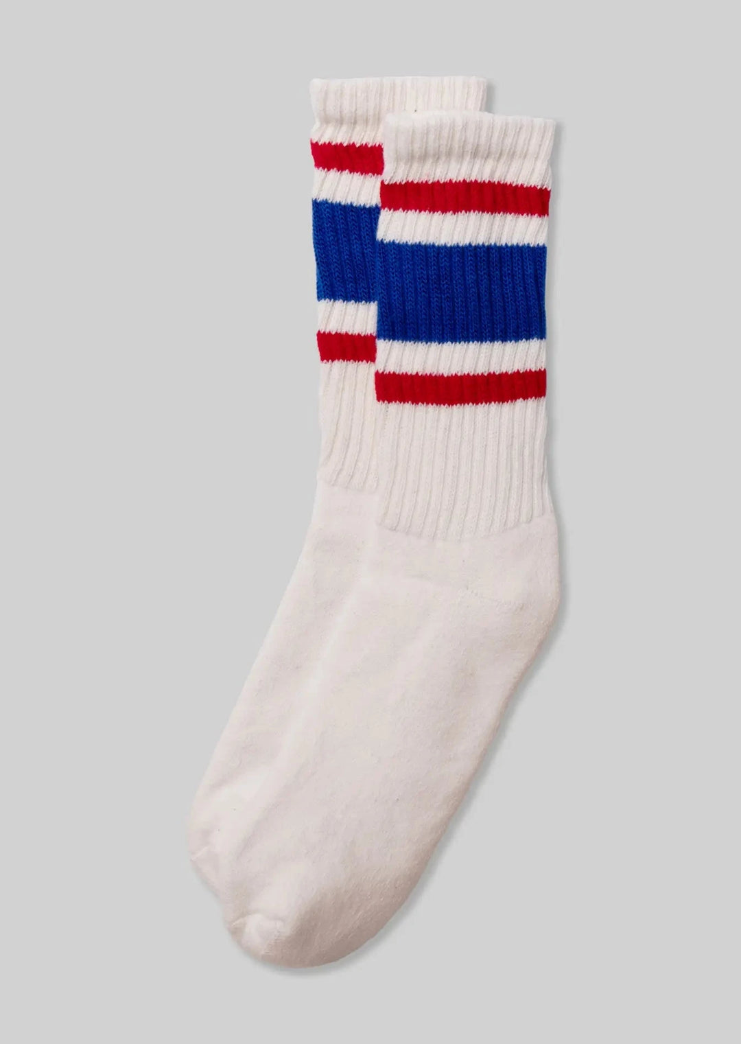 Retro Stripe Socks - Royal / Red