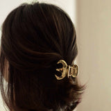Metal Hair Claw Clip - Gold