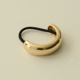 Wide Metal Ponytail Hair Tie - Gold