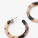 Mini Hoops - Ash Blonde Tortoise