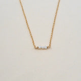 Three Pearl Necklace - Gold