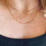 Diamond Cut Straw Chain - Gold