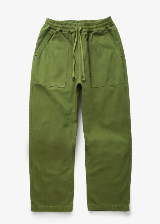 Herringbone Chef Pant - Pesto