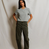 Cher Cotton Tee - Heather Grey