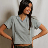 Cher Cotton Tee - Heather Grey