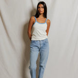 Cherry Tank - Ivory / Blue