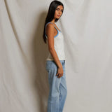 Cherry Tank - Ivory / Blue