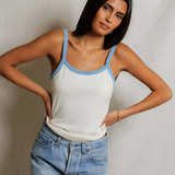 Cherry Tank - Ivory / Blue