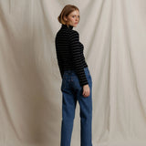 Cindy Turtleneck - Black Stripe