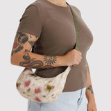 Small Nylon Crescent Bag - Abstract Floral