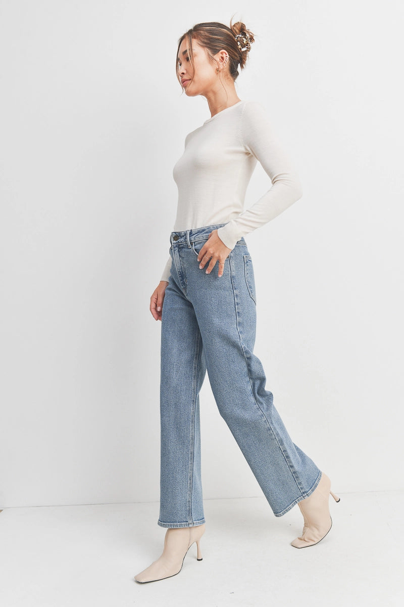 HR Full Length Straight - Light Denim