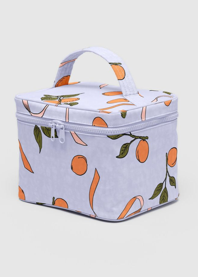 Large Cosmetic Bag - Apricots And Ribbons