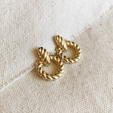 Croissant Drop Earrings - Gold