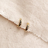 Small Rounded Clicker Earrings - Gold