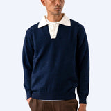 Apa Knitted Polo - Navy