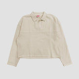 Acid Wash Rugby Sweatshirt - Chalk