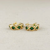 Infinity CZ Hoops - Emerald