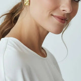 Watch Band Drop Earrings - Gold