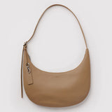 Medium Recycled Leather Flat Crescent - Dune