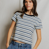 Dawn Tee - Navy Pacific Stripe