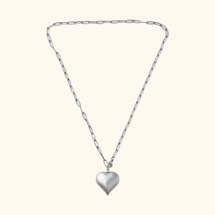 Bubble Heart Necklace - Silver