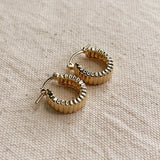 Ridged Hoops - Gold