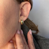Polished Curved Studs - Gold