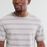 Dean SS Tee - Taupe / Ecru
