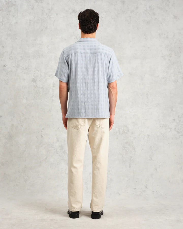 Open Weave Didcot SS Shirt - Pale Blue