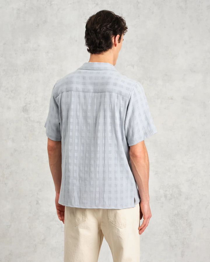 Open Weave Didcot SS Shirt - Pale Blue