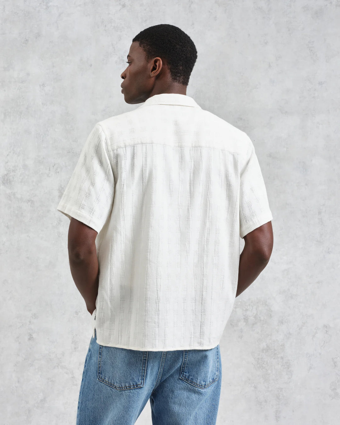 Open Weave Didcot SS Shirt - Ecru