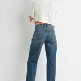 Relaxed Straight Jeans - Dark Denim