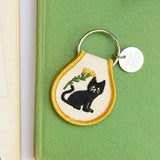 Patch Keychain - Black Cat