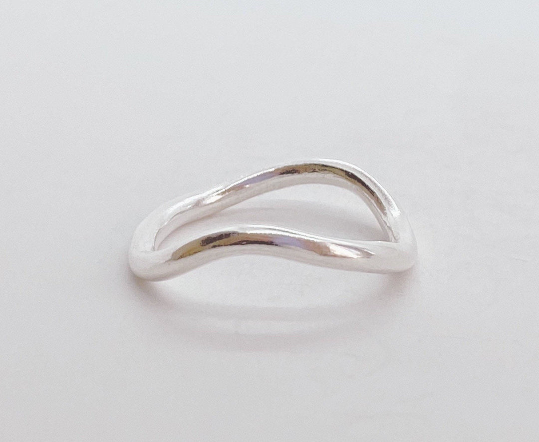 Asymmetric Wave Ring - Silver