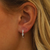 Lace Textures Hoops - Silver