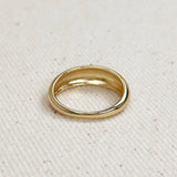 Mini Polished Dome Ring - Gold