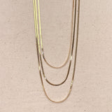 Herringbone Necklace - Gold