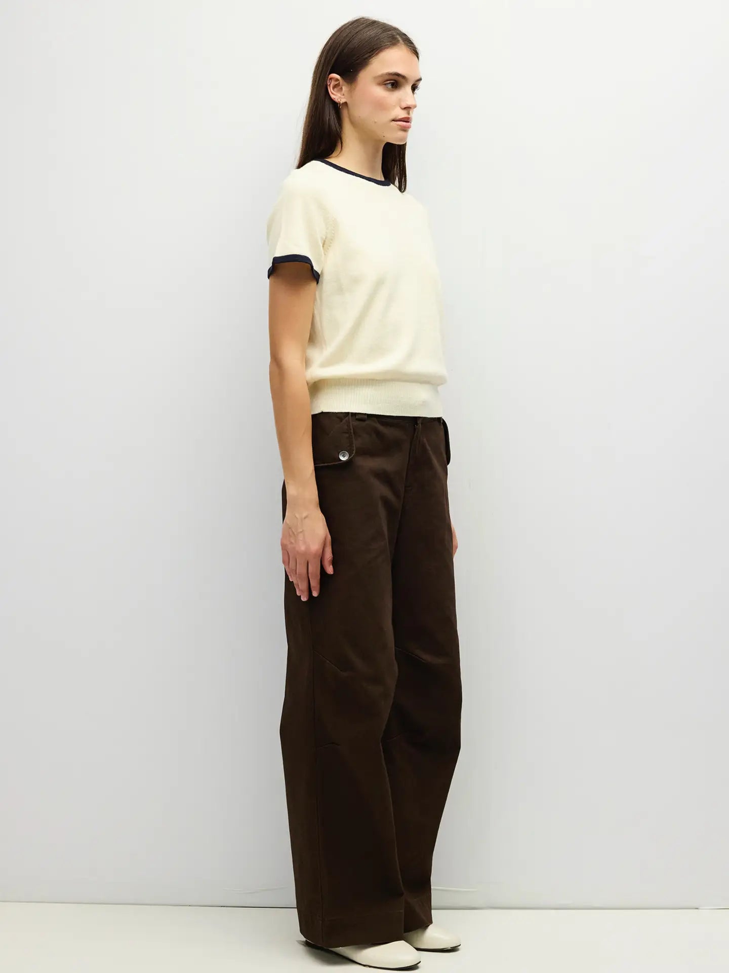 Joey Top - Cream / Navy