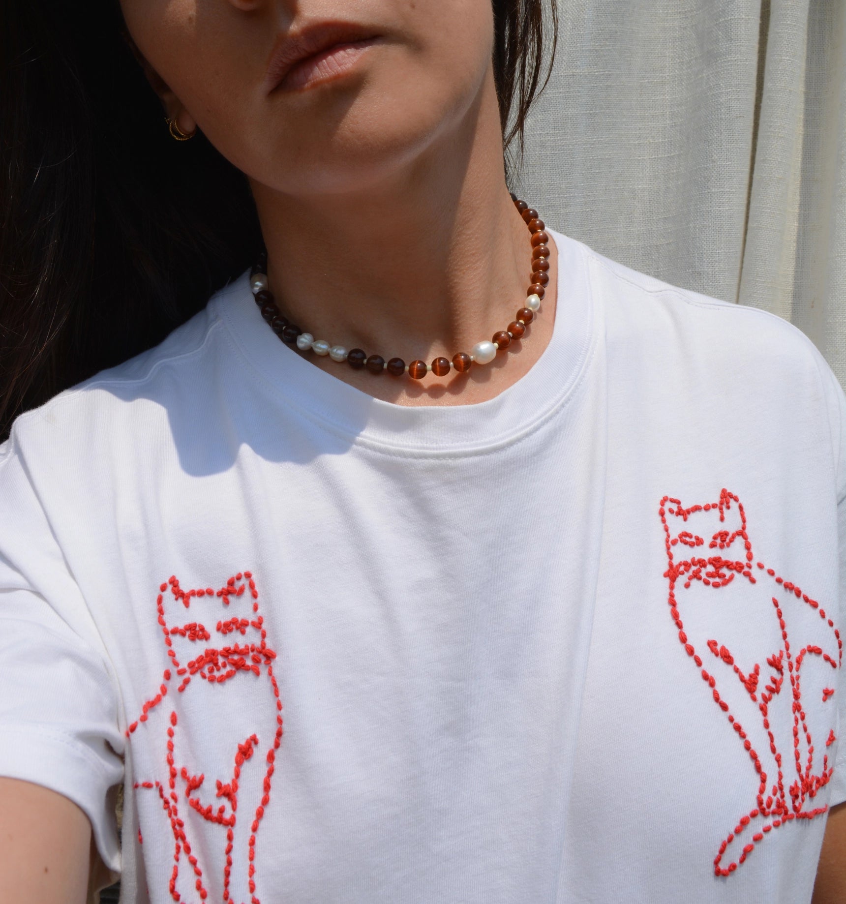 Coffee Pearl Necklace