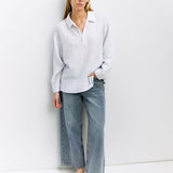 Becca Top - White / Blue