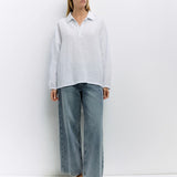 Becca Top - White / Blue